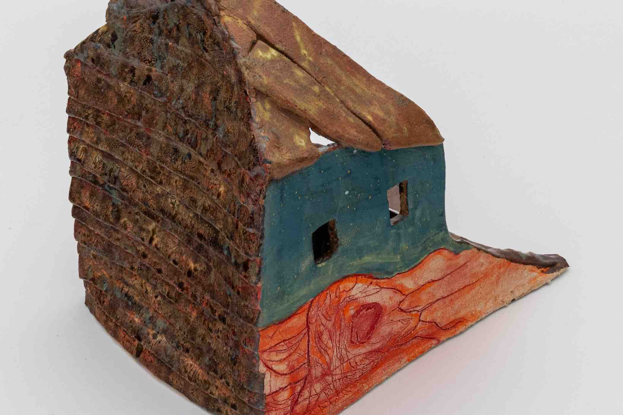 KB Jones, Present I, 2025. Oil, latex and ink on board, 10 x 8 in / 25.4 x 20.3 cm