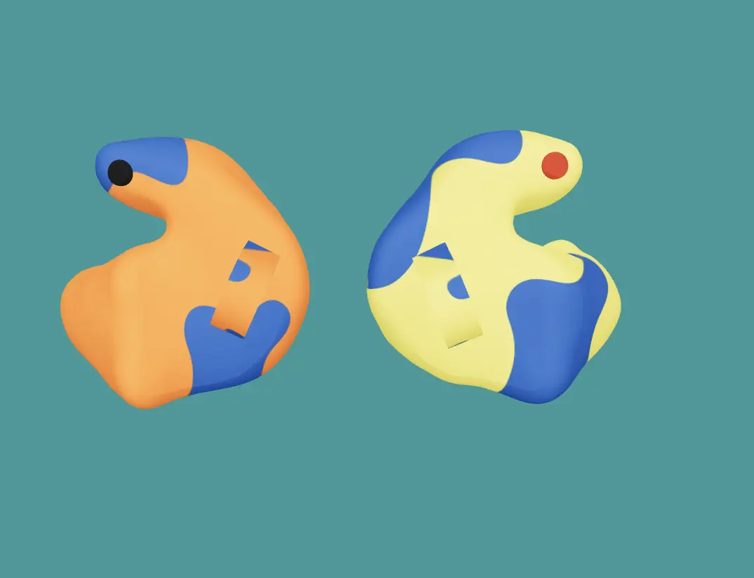multi coloured swimming earplugs