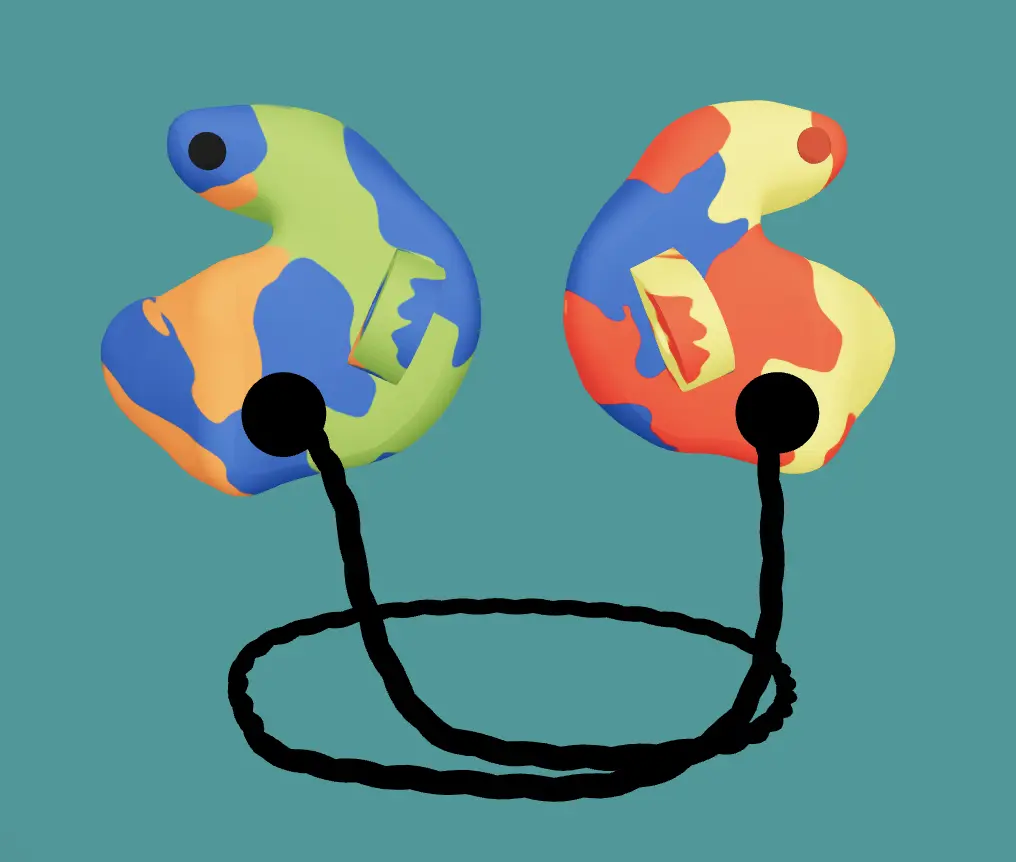 swimming earplugs with cording
