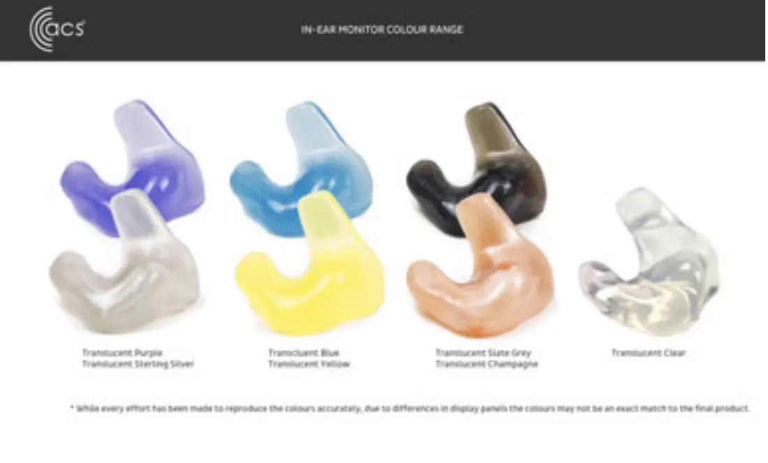 various colours for engage IEM earplugs