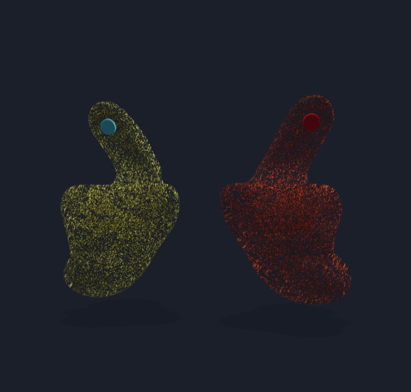 red and yellow sleeping earplugs