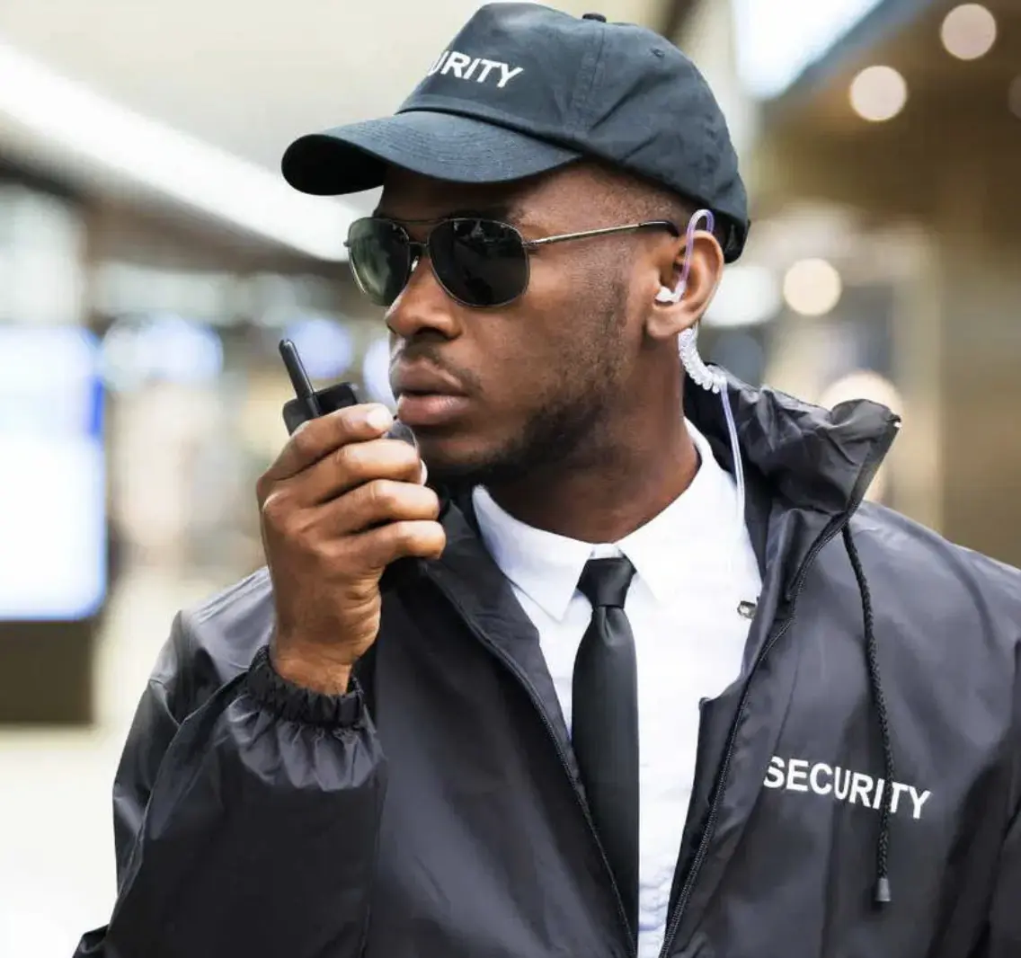 security guard wearing snugs pro comms