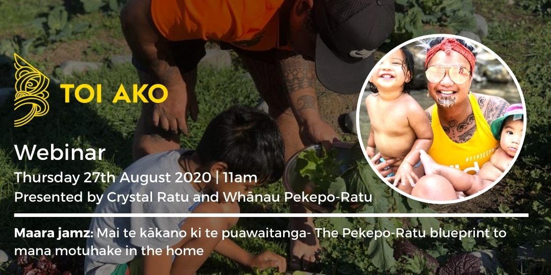 Toi Ako Webinar: Crystal Pekepo