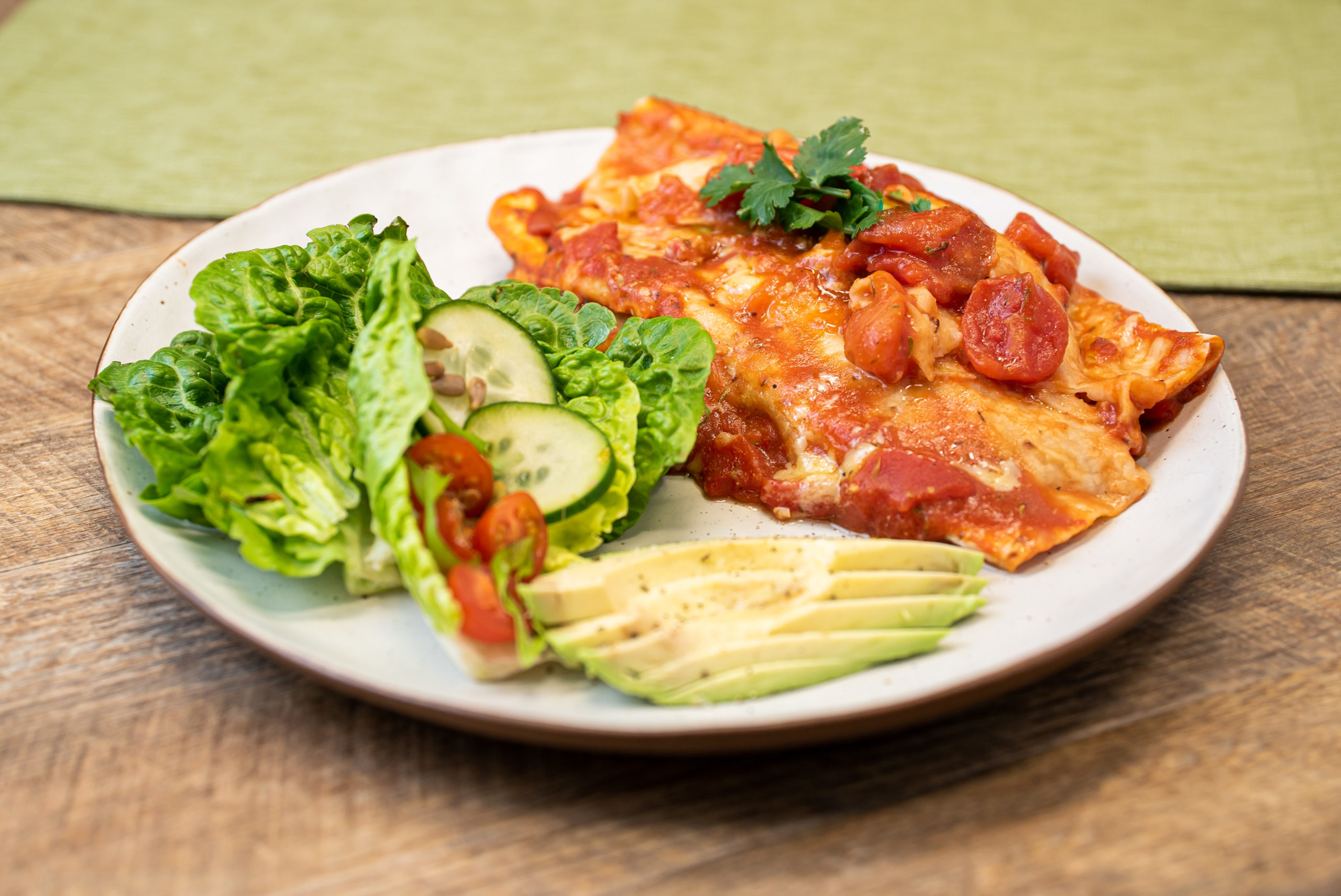 Pork Enchiladas and Green Salad