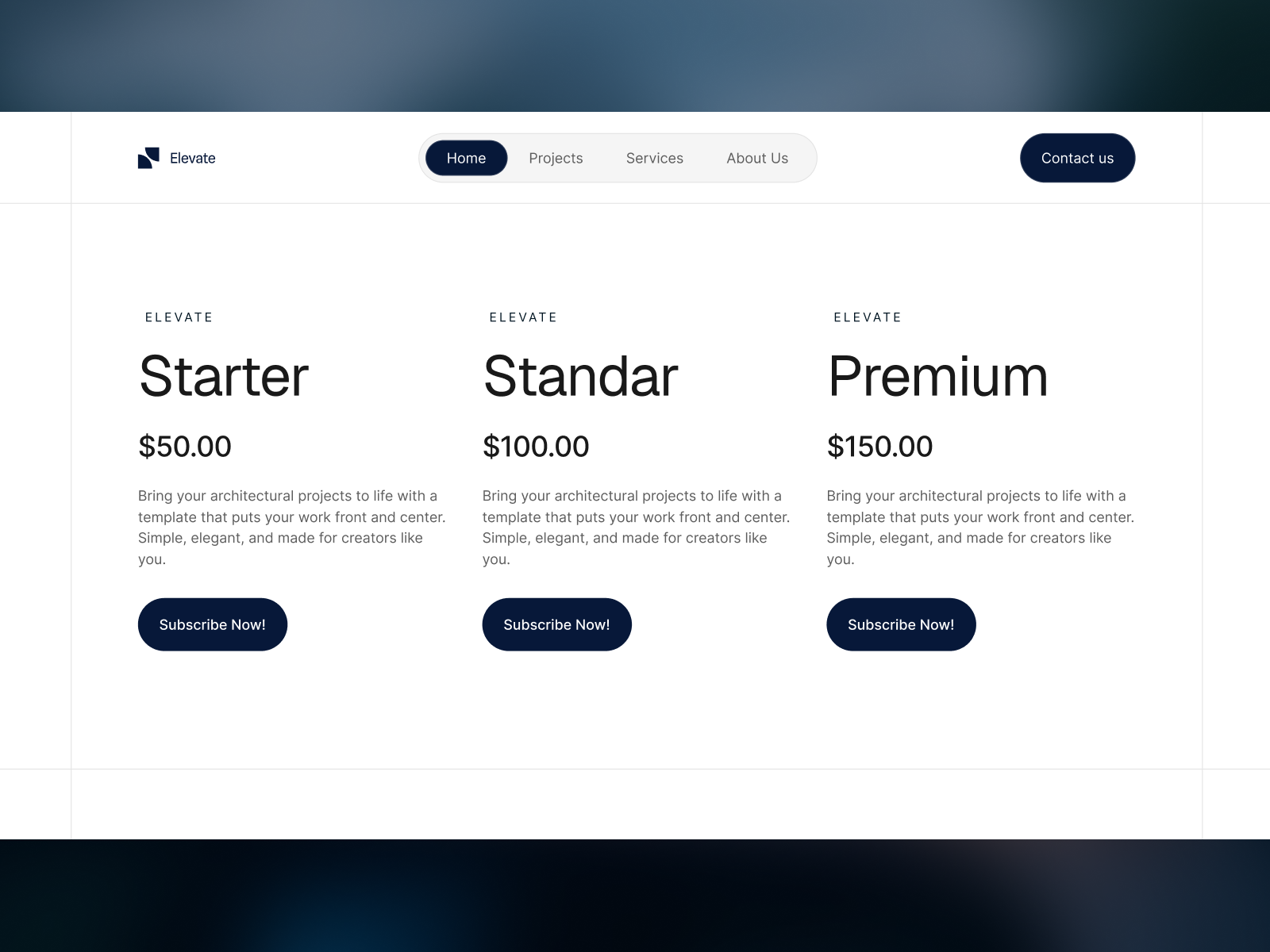 Pricing Cards