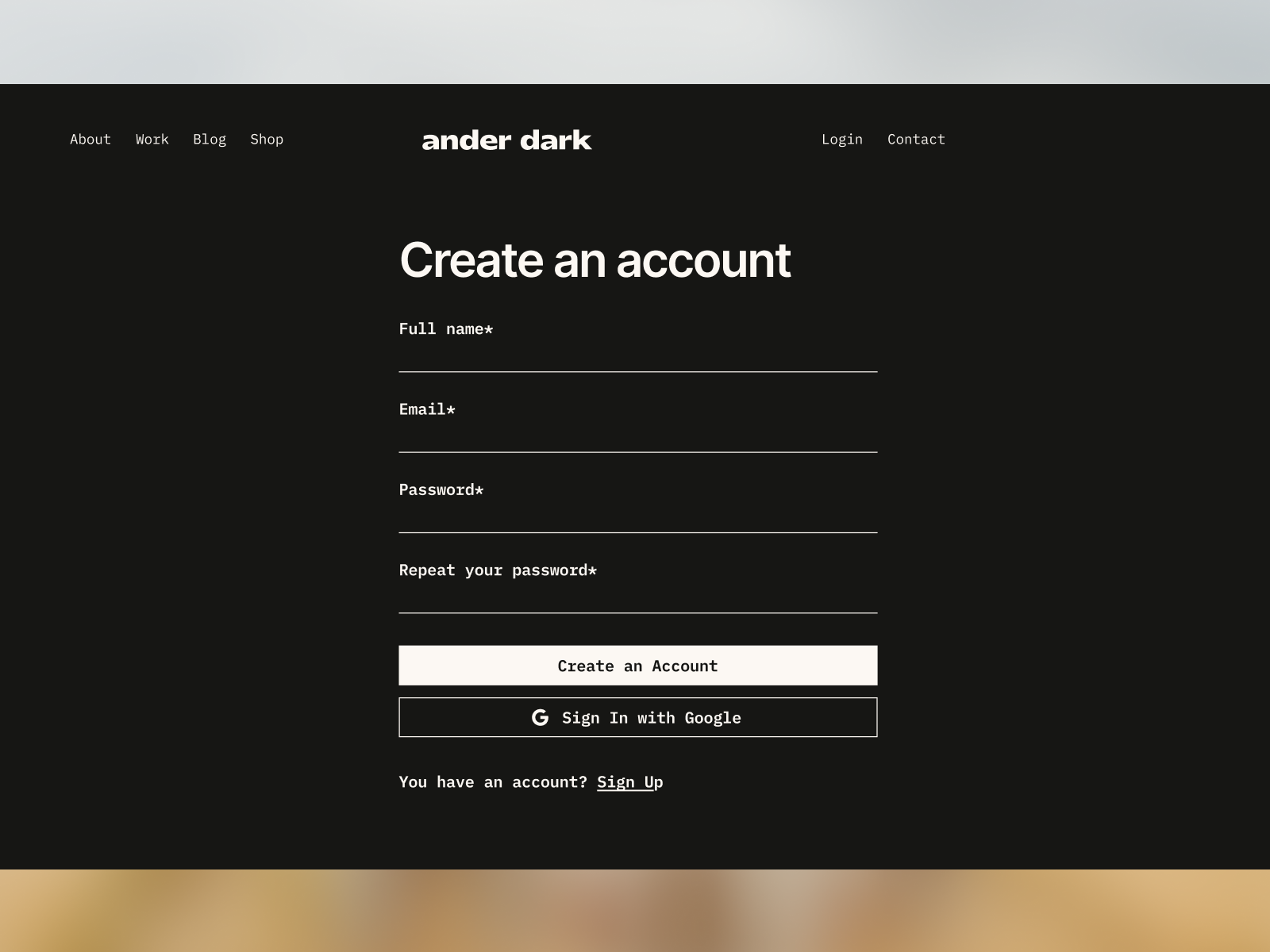 Account Form