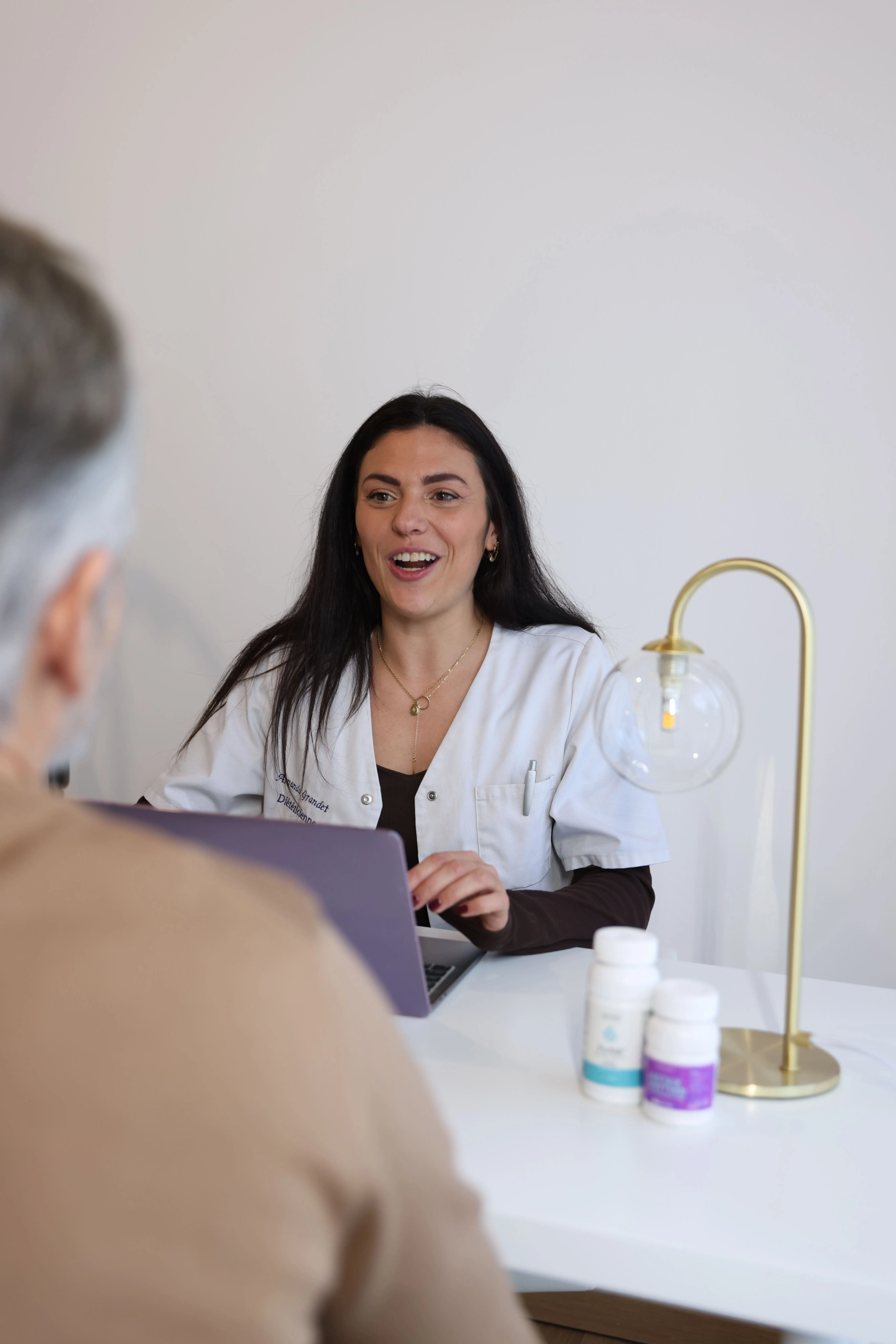 Amanda lors d'un rdv suivi diet
