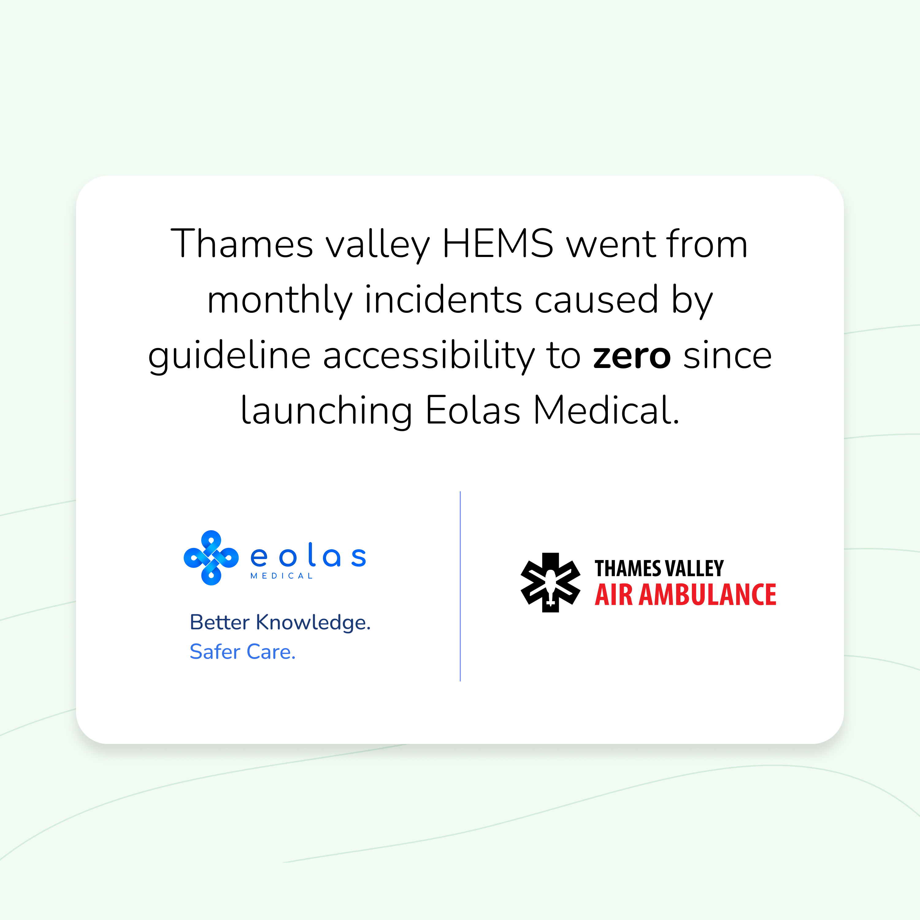 Thames Valley Air Ambulance's HEMS Clinical Operations team replaced their previous document management system with Eolas Medical, eliminating the friction that had caused monthly guideline accessibility incidents.