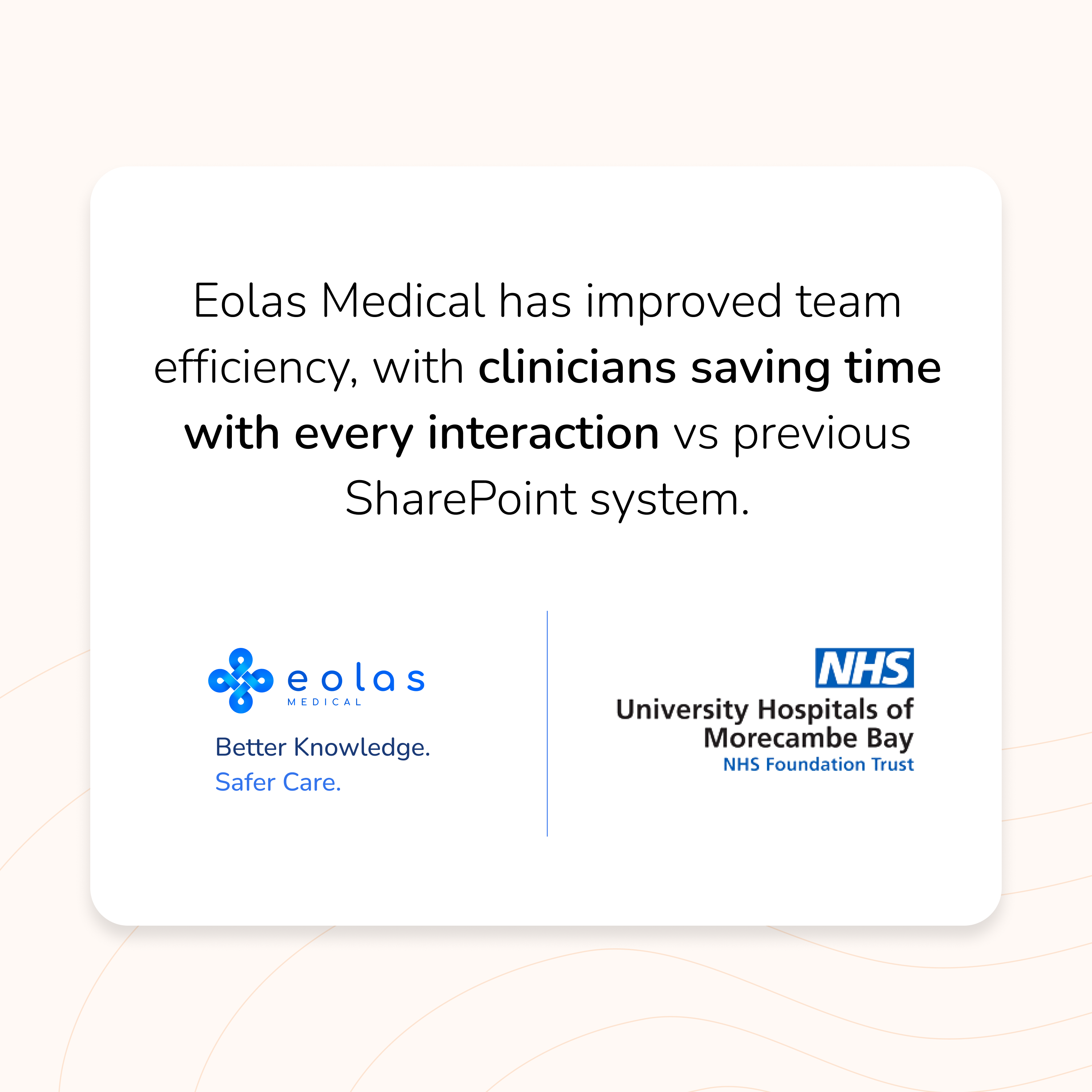 University Hospitals of Morecambe Bay Trust replaced its SharePoint-based intranet system with Eolas Medical.