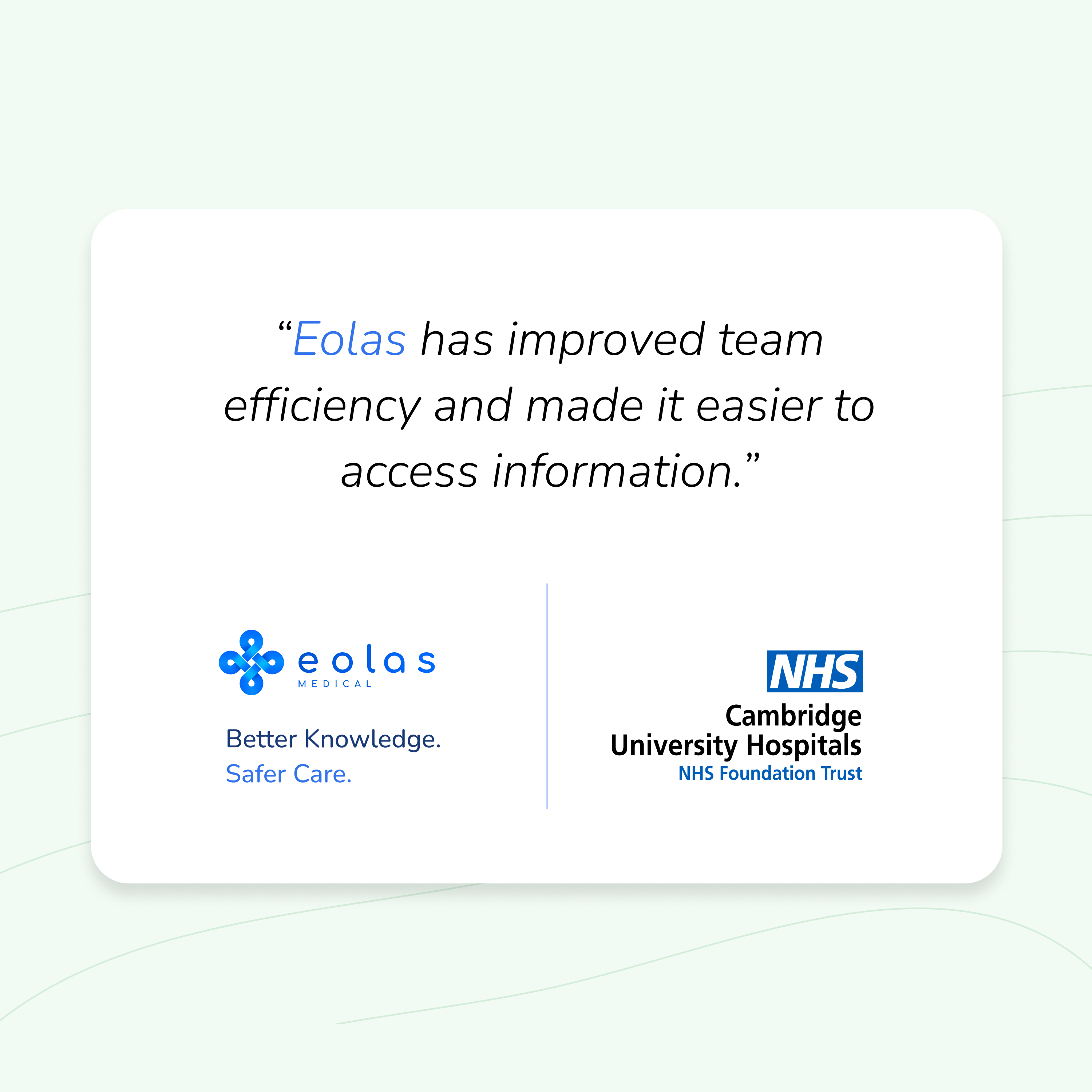 Cambridge University Hospitals' Antimicrobial Stewardship Team transitioned from Microguide to Eolas Medical, expanding into surgical prophylaxis and consolidating guidelines, monographs, and BNF information into a single accessible platform.