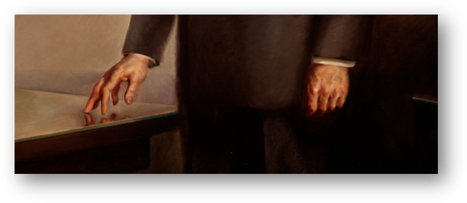 Detail of Governor Kelly’s portrait.