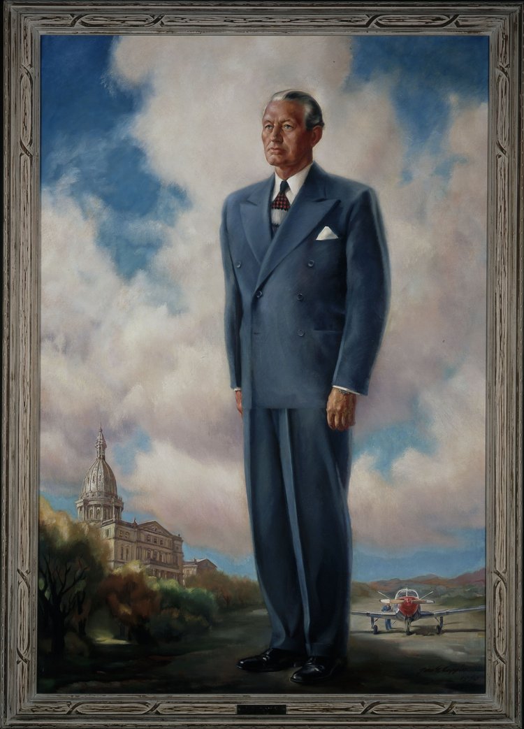 Governor Kim Sigler, John Coppin, 1950, oil on canvas. 