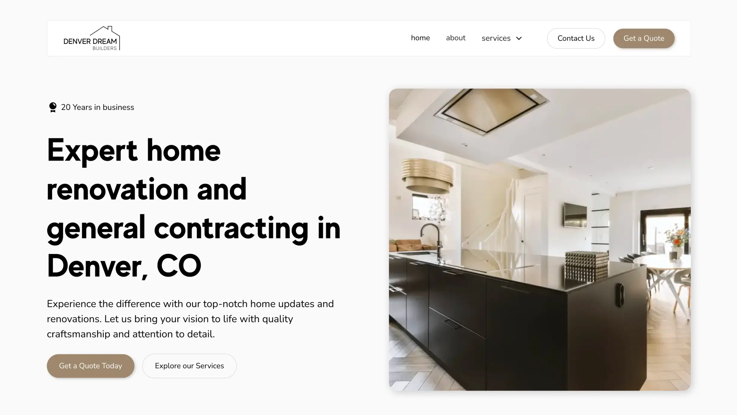 View of Expert home remodeling and renovations located in Denver, CO