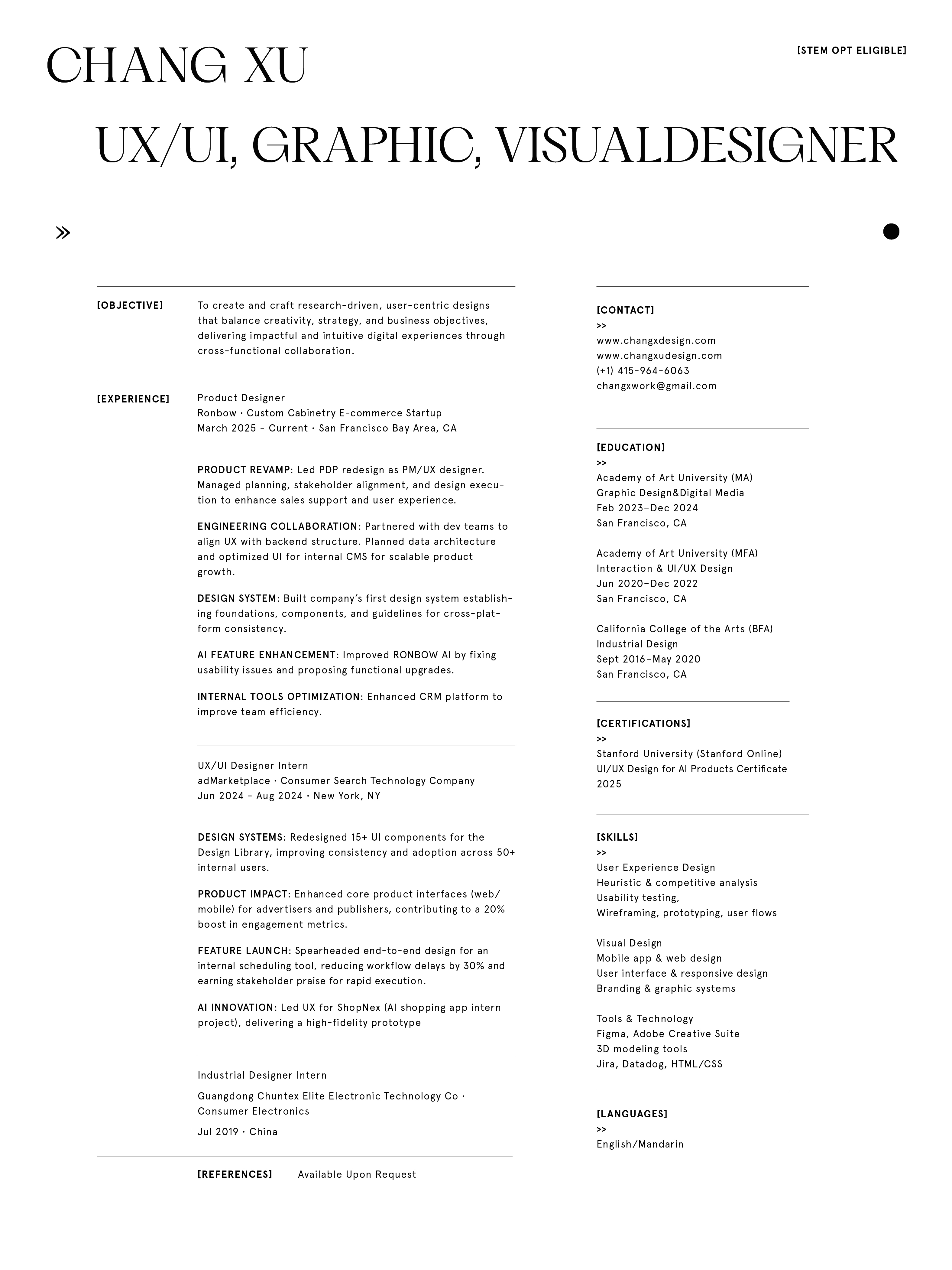 resume