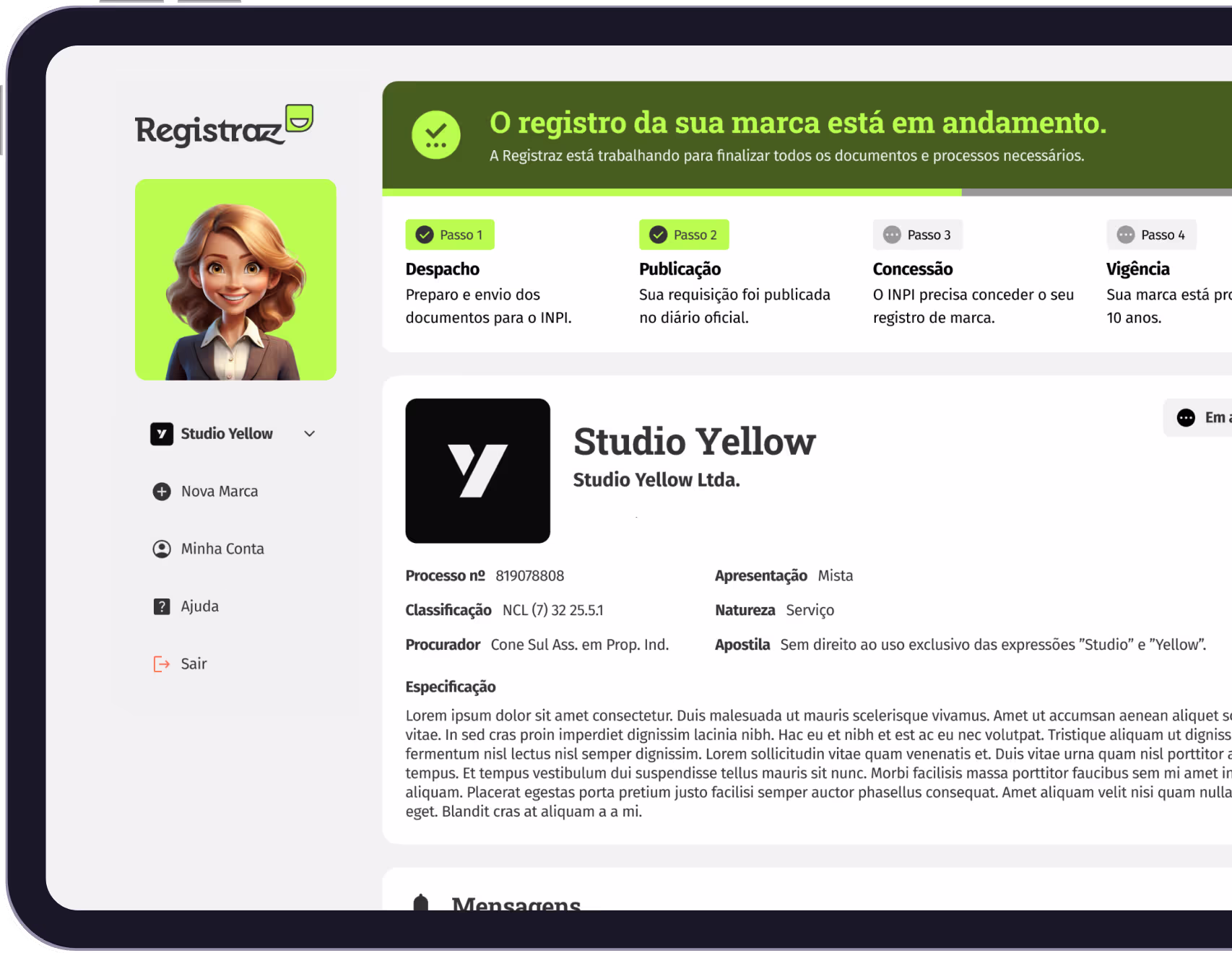 Plataforma exclusiva de Registro de Marcas da Registraz