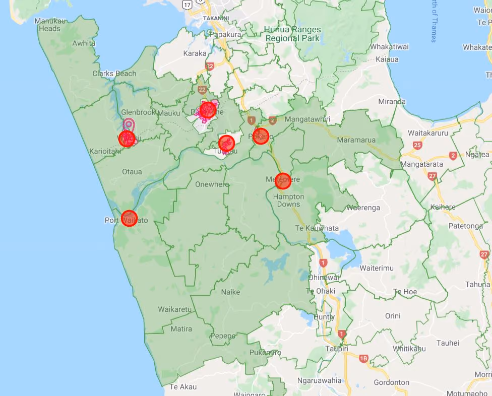 Map of Auckland