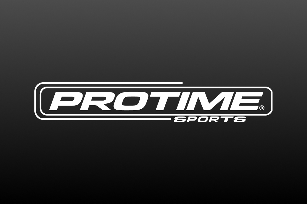 Protime Sports logo in white on a dark gradient background.