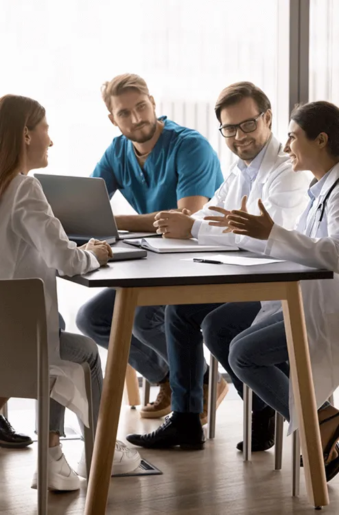 Group of medical worker having a conversation