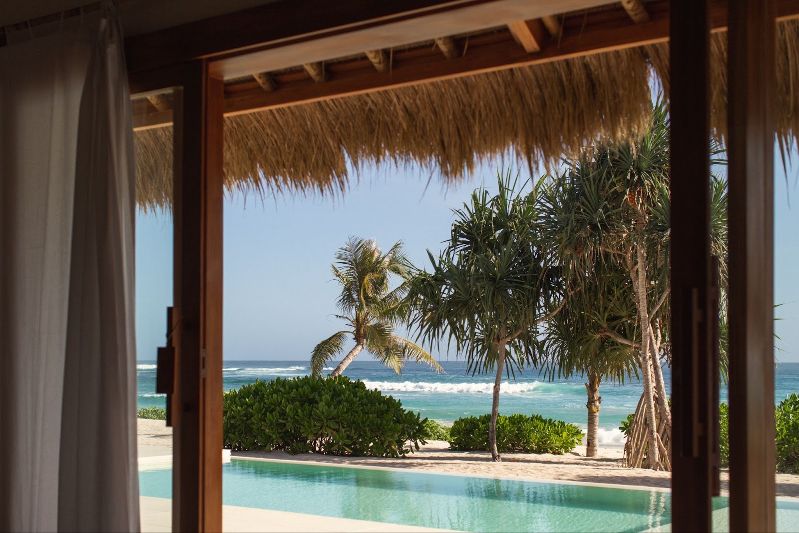 Beach Front View Villa From the Bbedroom