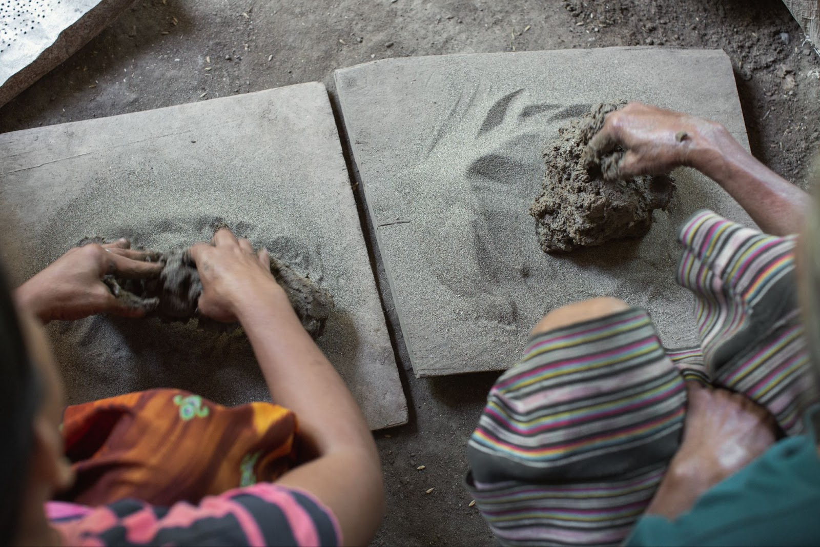 Two Women Doing the Pottery