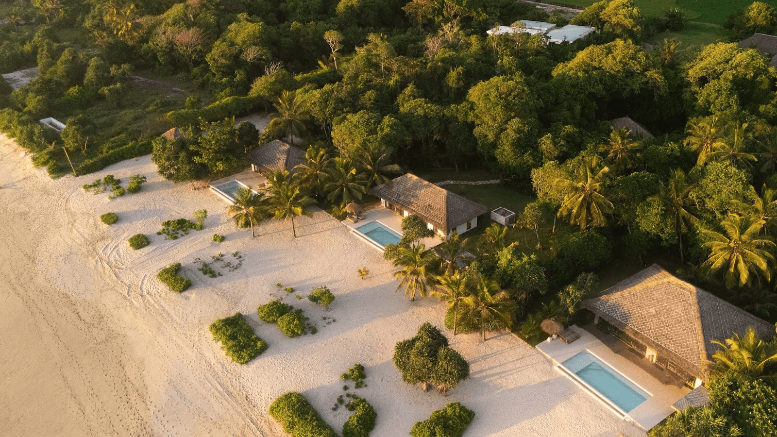 A Drone view of the Sanubari Resort