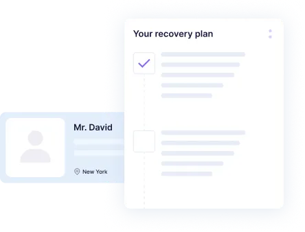 An image of a document with the text 'your recovery plan '.