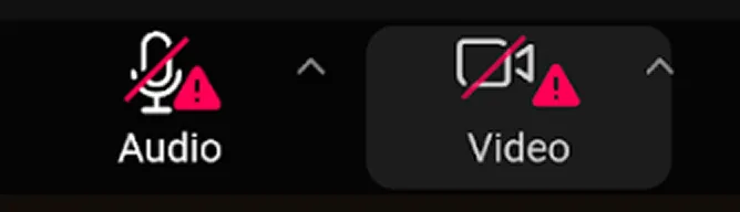 Telehealth troubleshooting warning icon