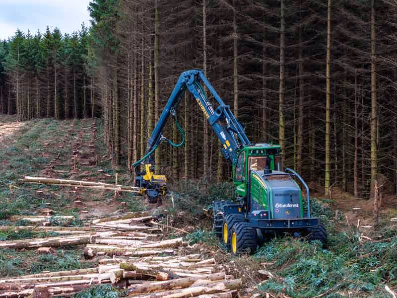 Euroforest Machinery Lifting Logs