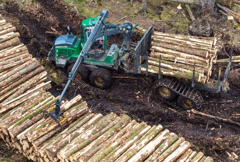 Euroforest Machinery Stacking Logs