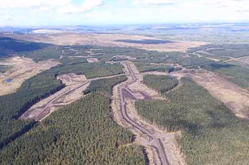 Wind Farm site cleared by Euroforest from the air
