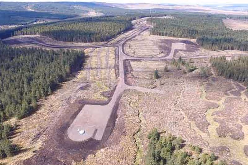 Euroforest Wind Farm from the air