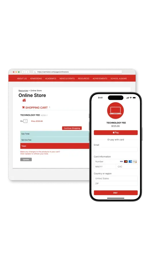 Online store with phone app.