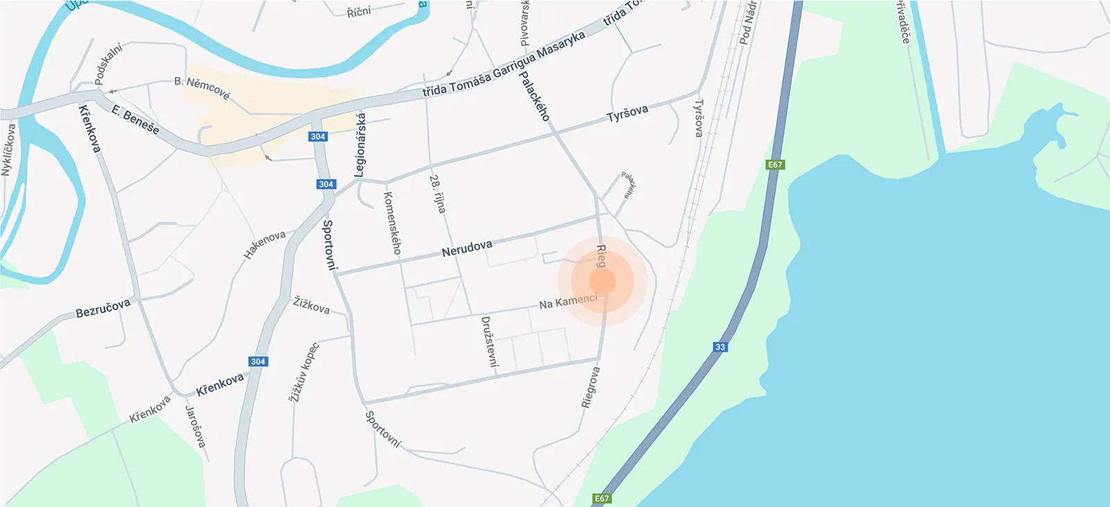 Mapa výdejního místa Lůžka.cz v České Skalici