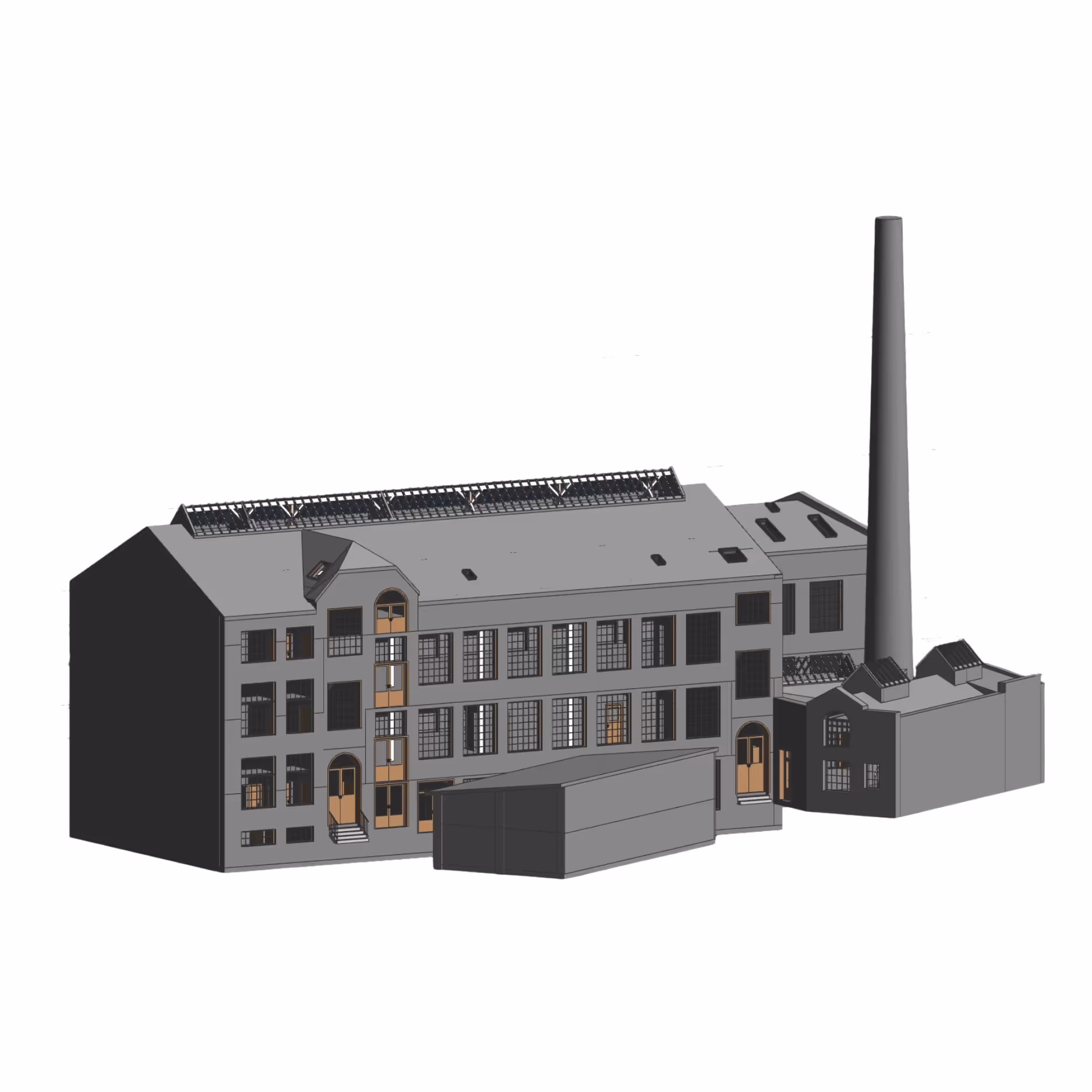 3D-CAD-Modell eines Gebäudes erstellt aus Punktwolken-Daten