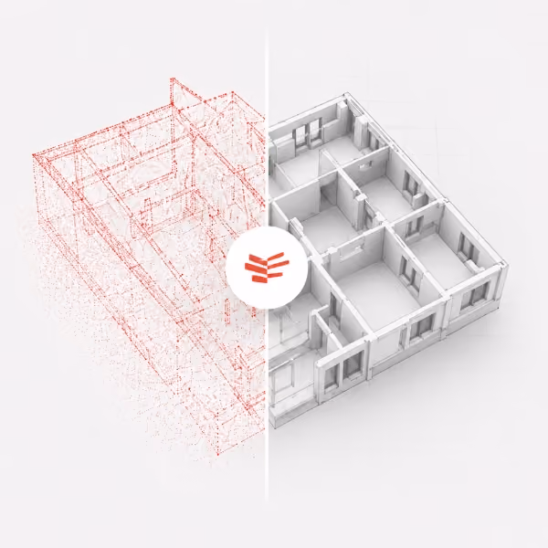 Digitales CAD-Gebäudemodell aus Punktwolken erstellt mit der LumoCAD Engine