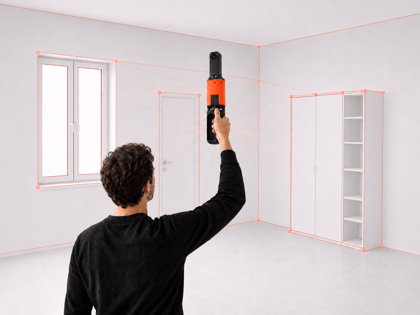 Raumvermessung inkl. Fenster und Türen im digitalen Aufmaß mit dem LumoScanner
