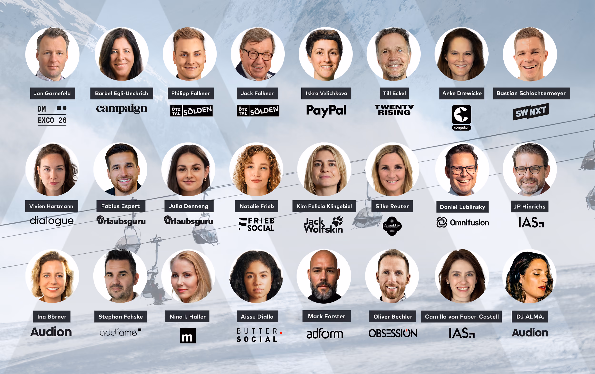 Speaker:innen 2026 bei Brands & Agencies WINTER SUMMIT