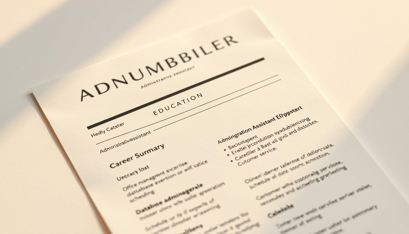 administrative assistant resume