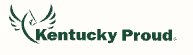 Kentucky Proud logo with green text and a stylized leaf design.