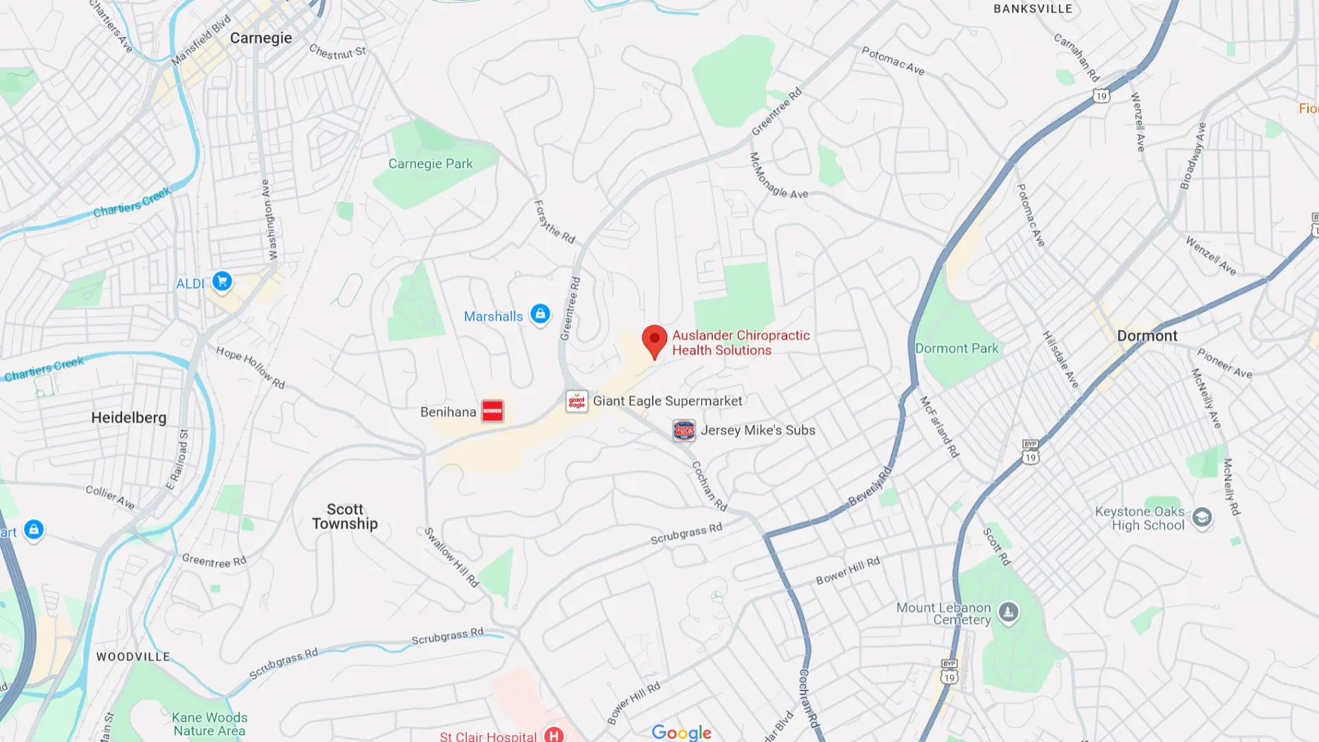 Map of Auslander Health Solutions location