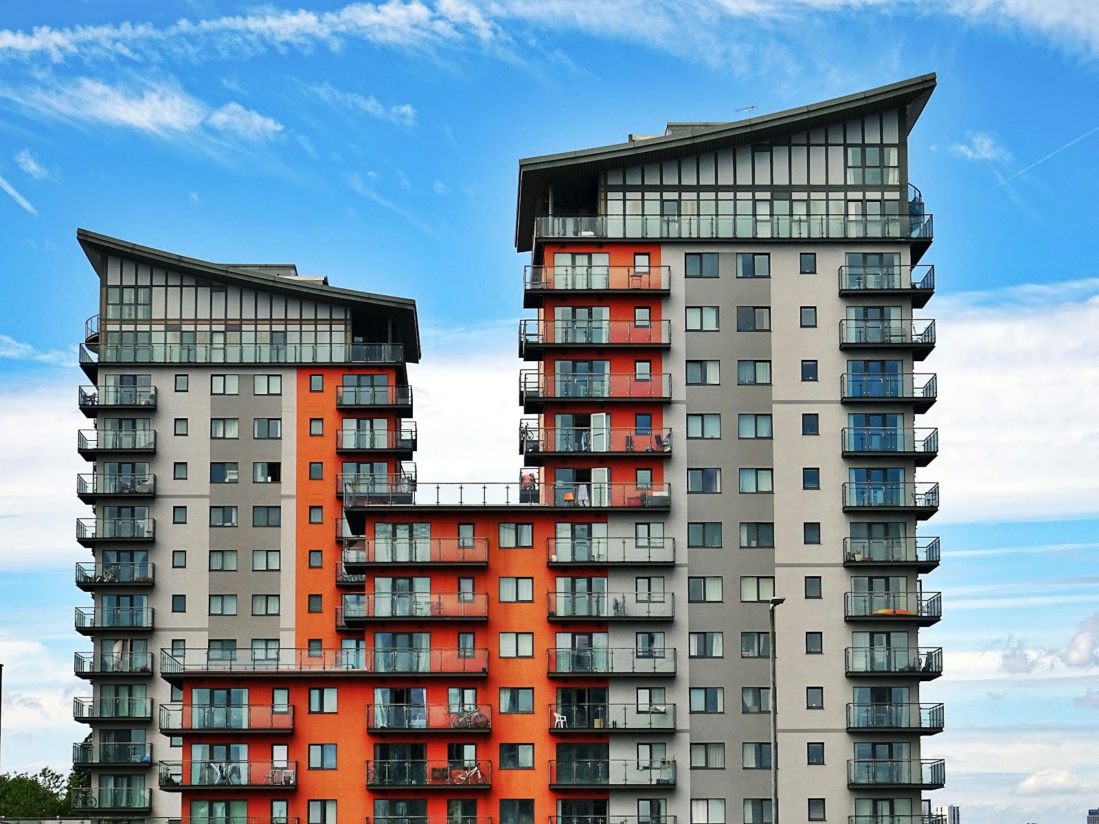 Modern multifamily apartment building