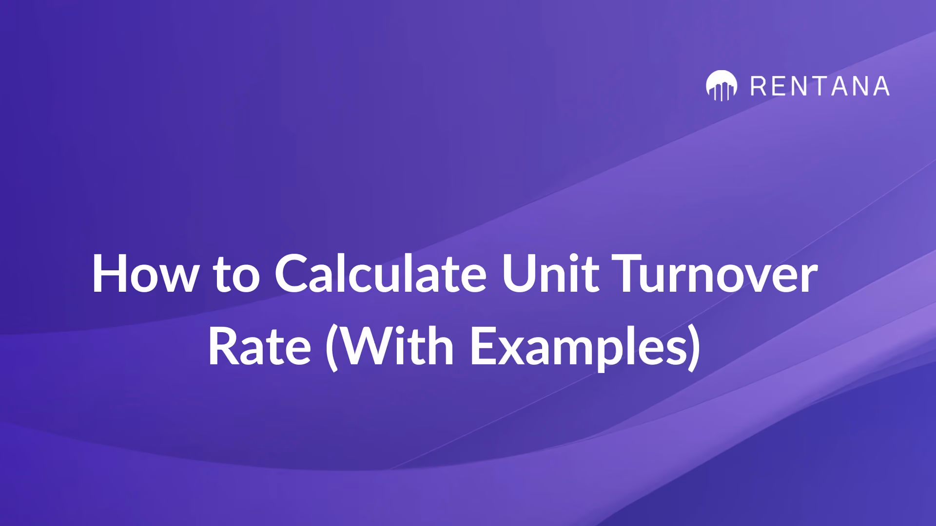 how to calculate unit turnover rate