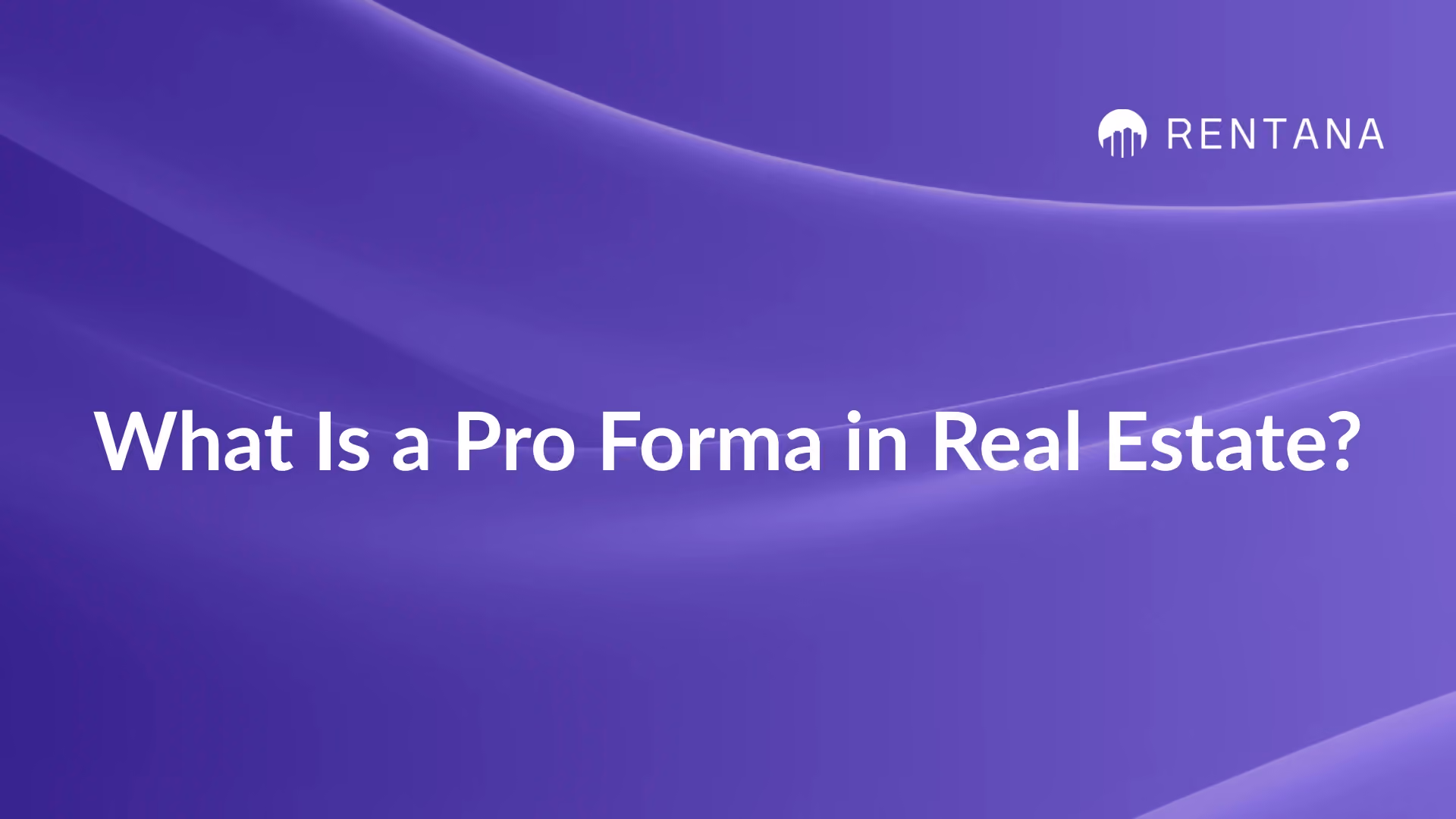 real estate pro forma