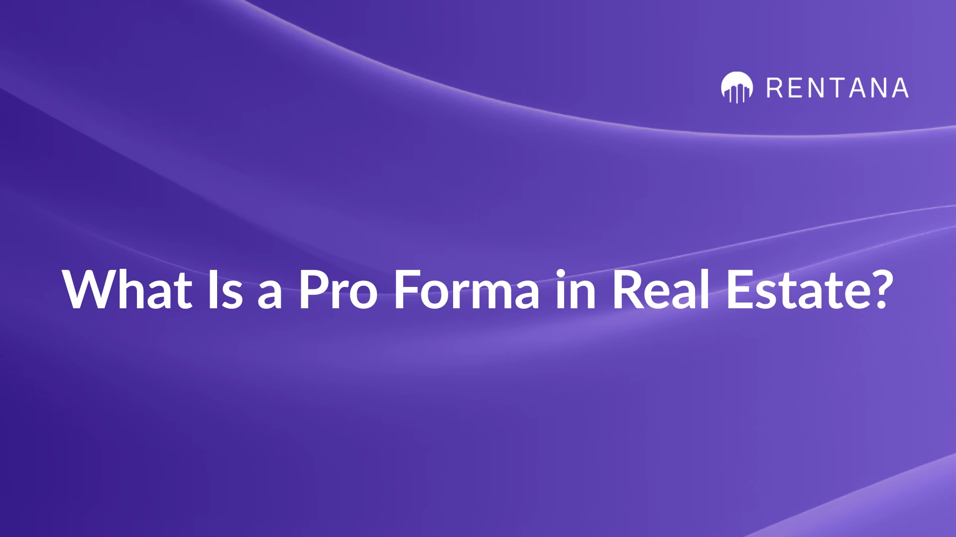 real estate pro forma