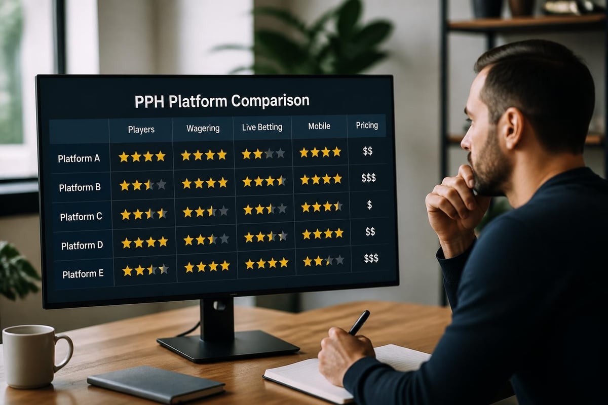 Per head sportsbook feature comparison