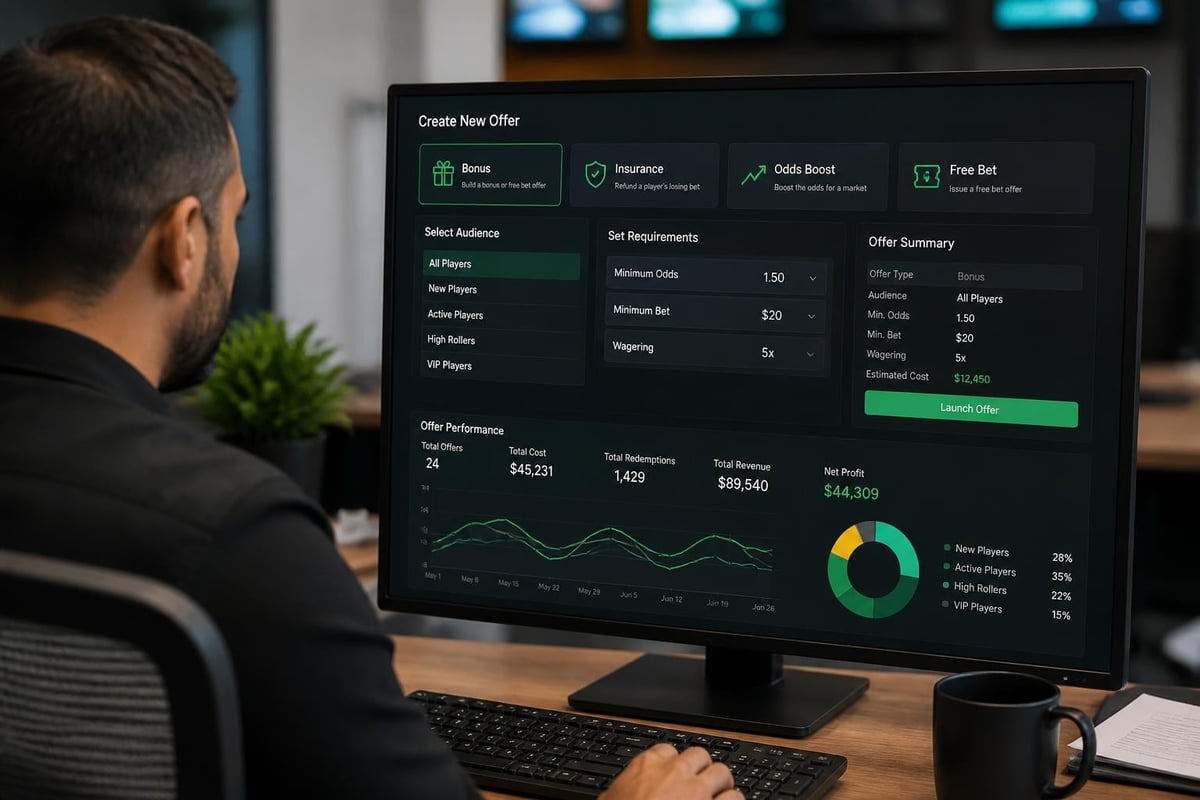 Betting offer management dashboard