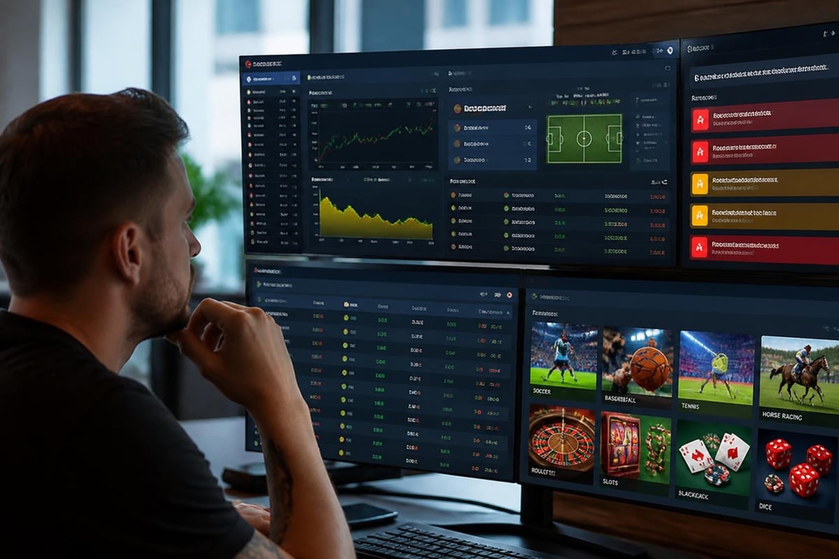 Casino bookmaker platform dashboard