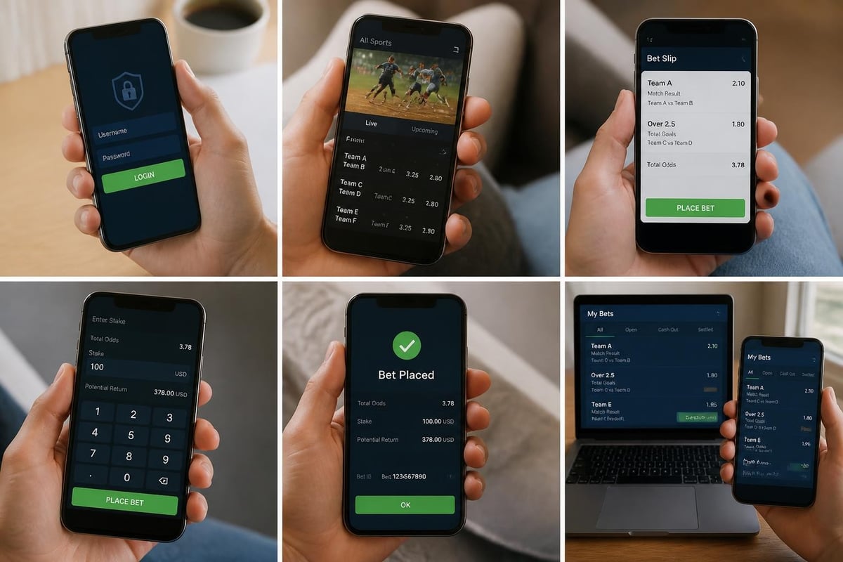 Mobile betting user flow