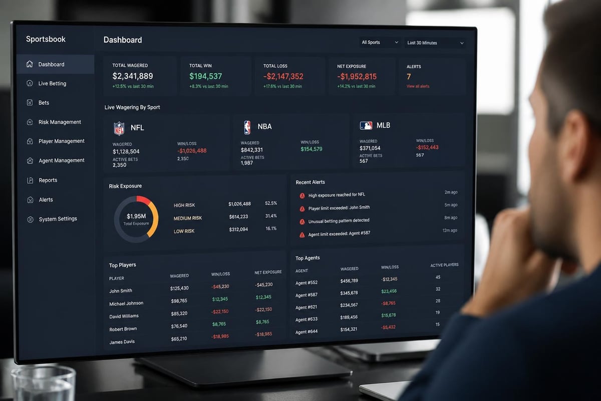 Bet wager management dashboard
