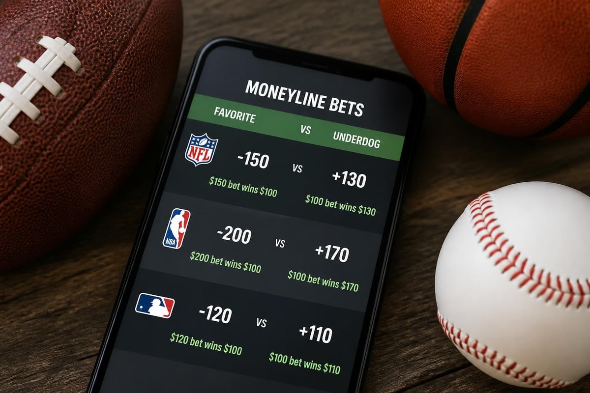 Moneyline bet structure